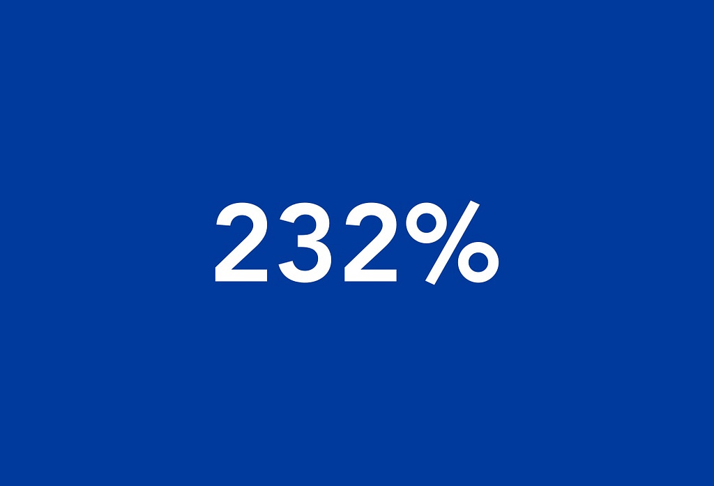 232%
